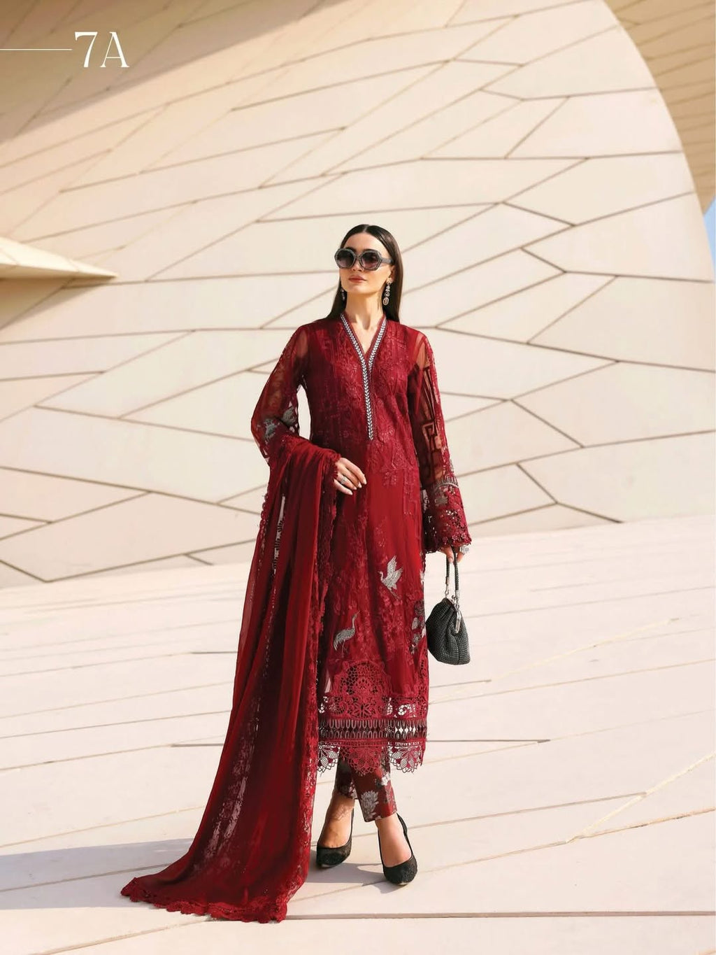 AFROOZ Premium Embroidered 3-Piece Suit
