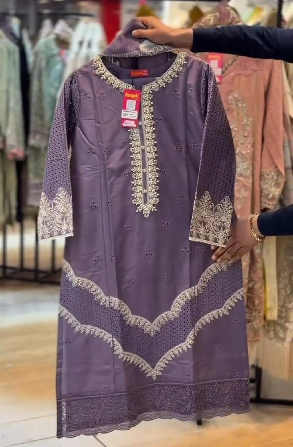 Stitched Lawn Collection  Embroidered 3 Piece Suit