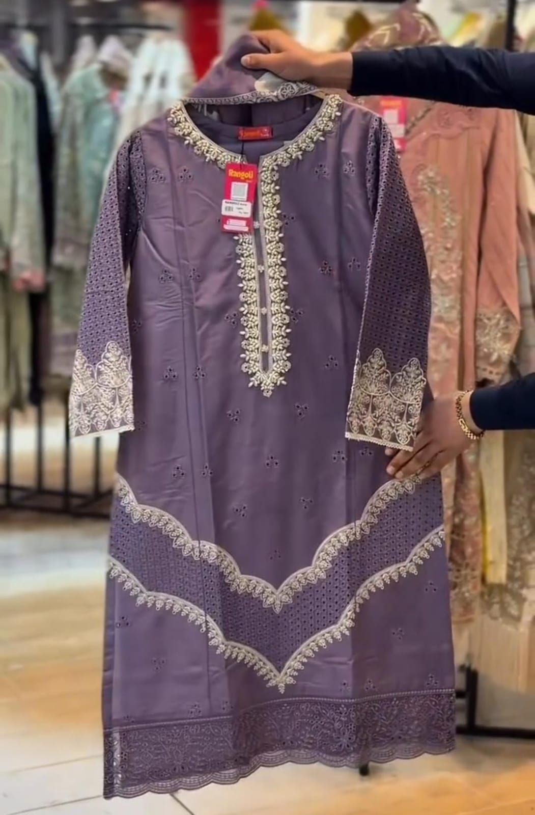 Stitched Lawn Collection  Embroidered 3 Piece Suit