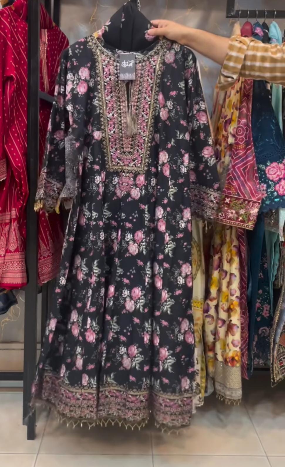 Embroidered 3PCS Frock Set for Women 👗