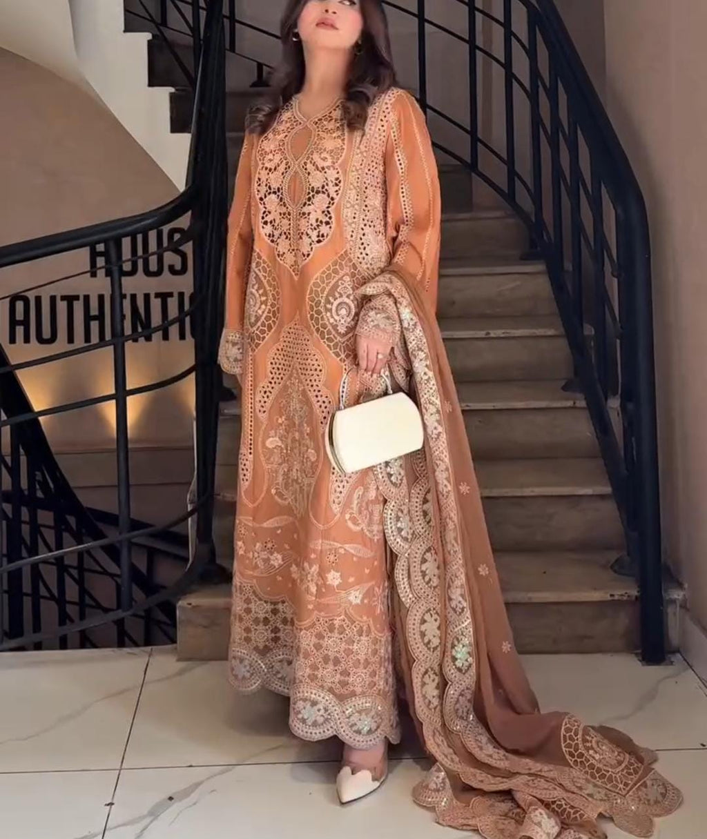 Embroidered 3 Piece Suit for Women