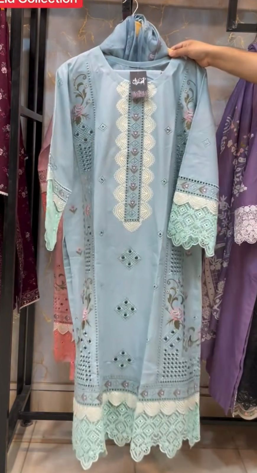 Premium Embroidered 3-Piece Suit – Eid Collection