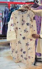 Eid Floral Embroidered Cotton 3-Piece Suit