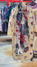 Eid Floral Embroidered Cotton 3-Piece Suit
