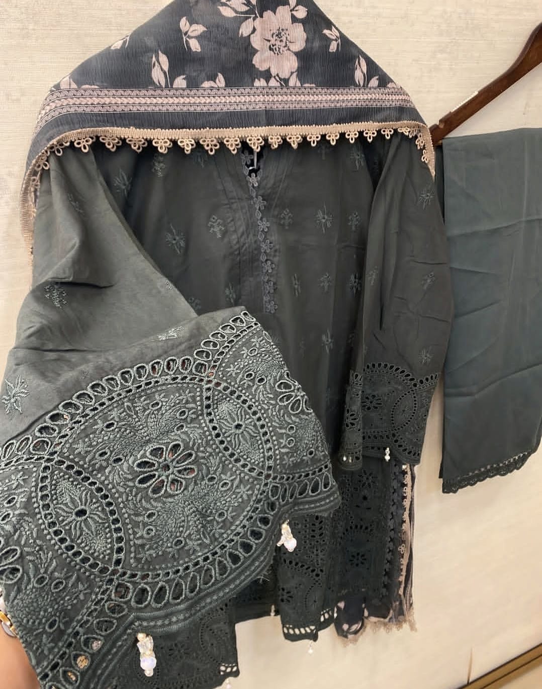 Elegant Summer Lawn Embroidered 3 Piece Suit