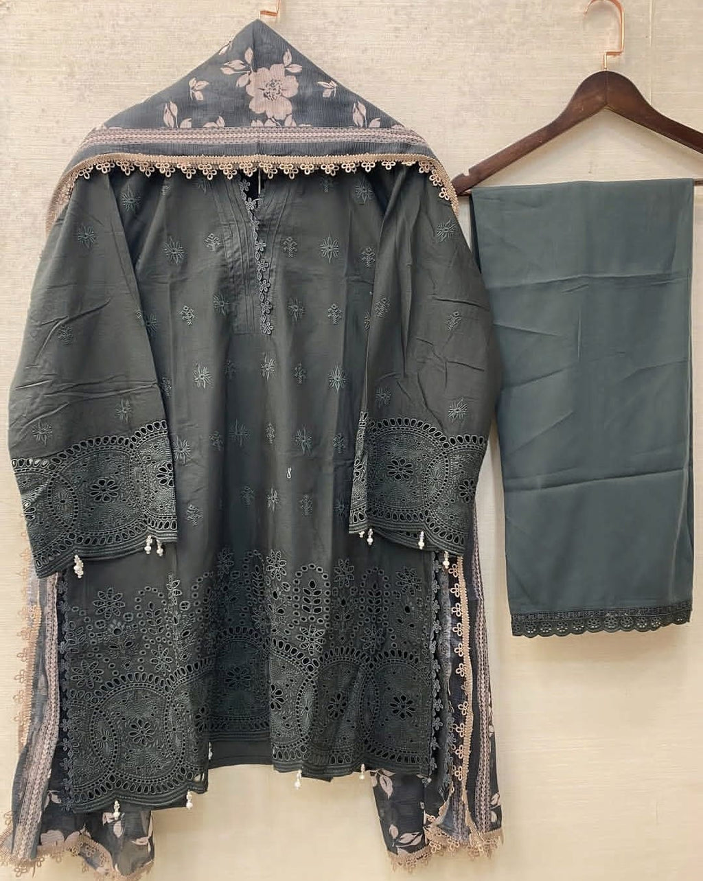Elegant Summer Lawn Embroidered 3 Piece Suit