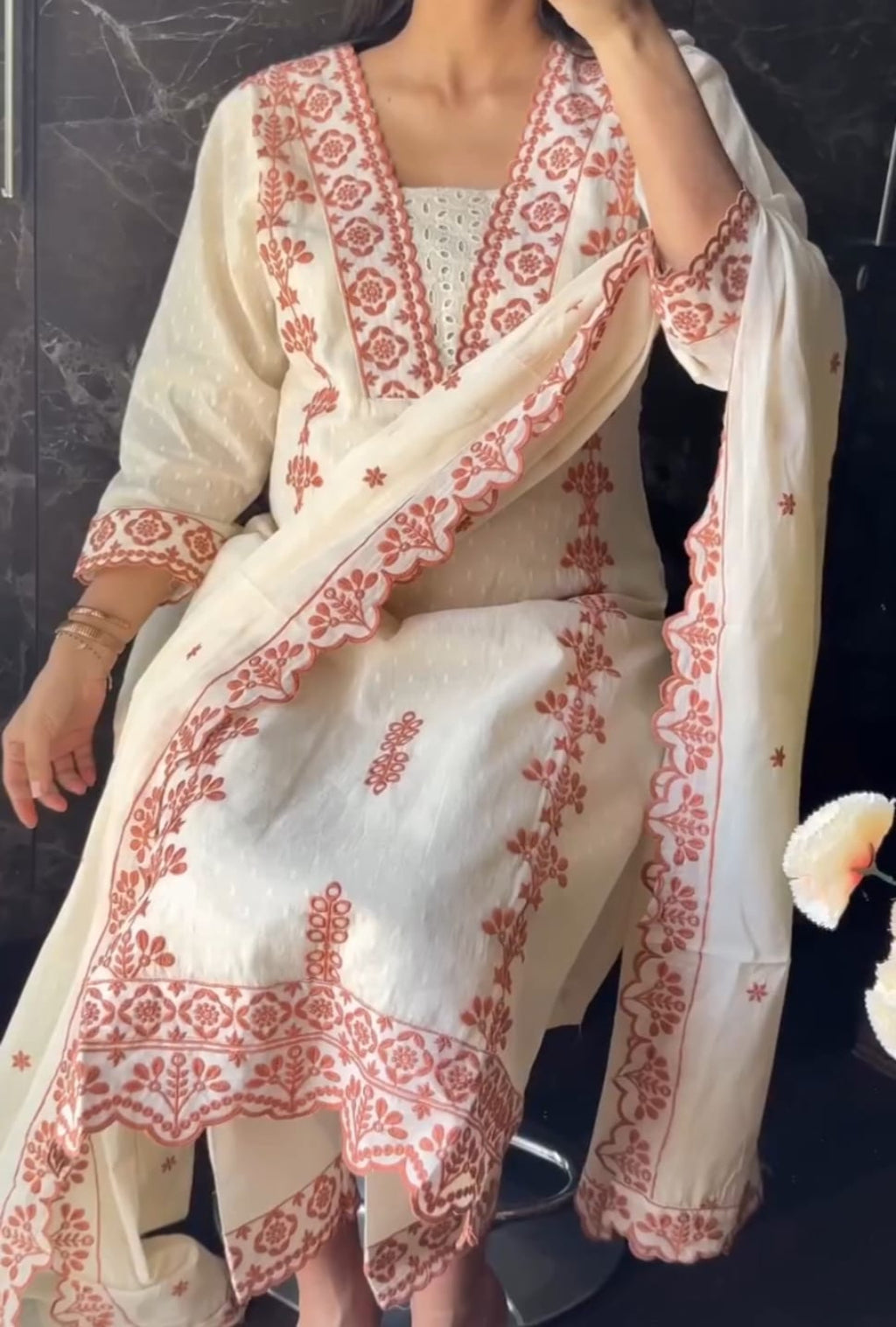 Summer Luxury Embroidered 3PC Suit ☀️