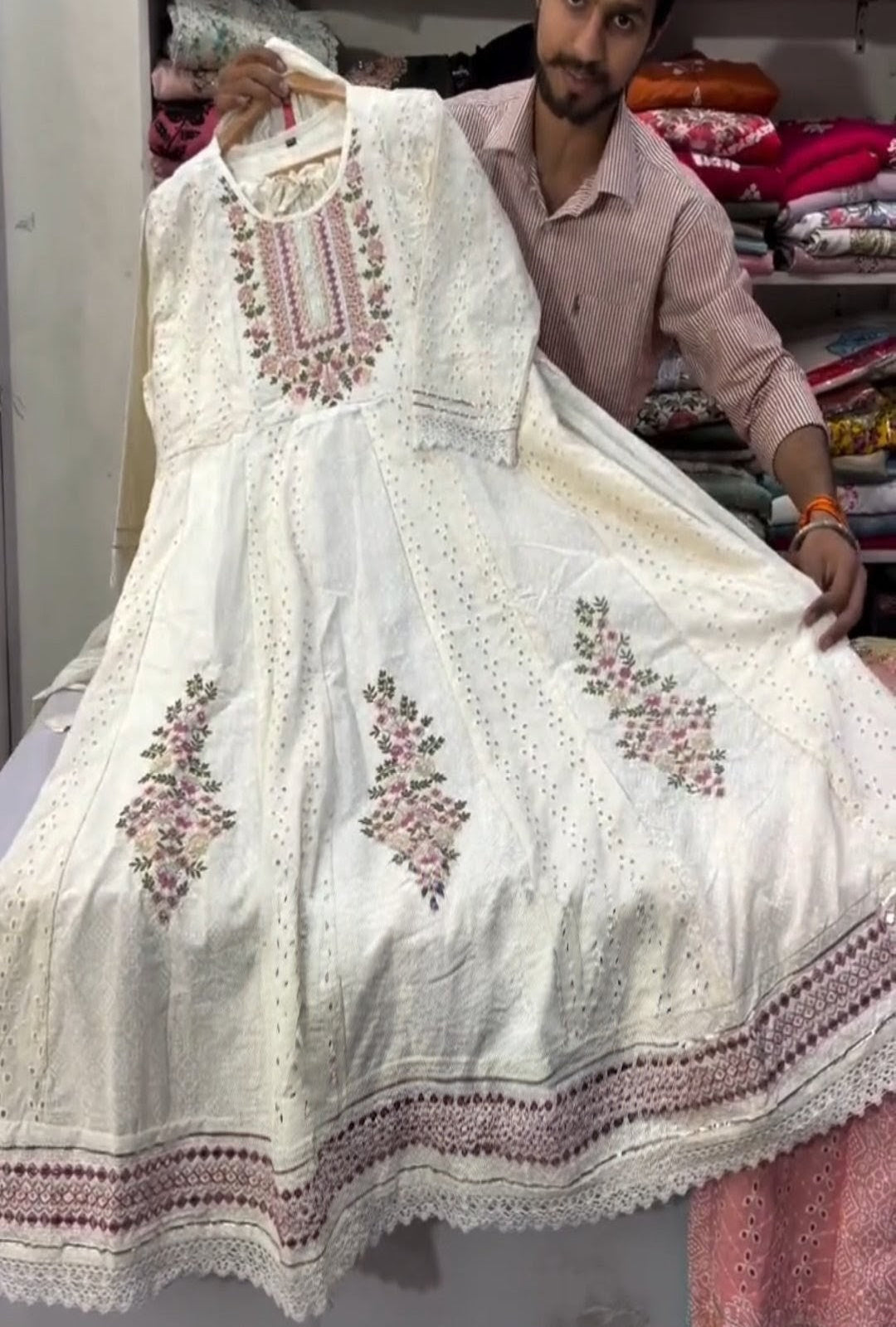 Embroidered 3PCS Anarkali Suit Set