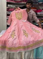 Embroidered 3PCS Anarkali Suit Set