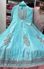 Embroidered 3PCS Anarkali Suit Set