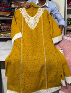 Embroidered 3PCS Cotton Suit