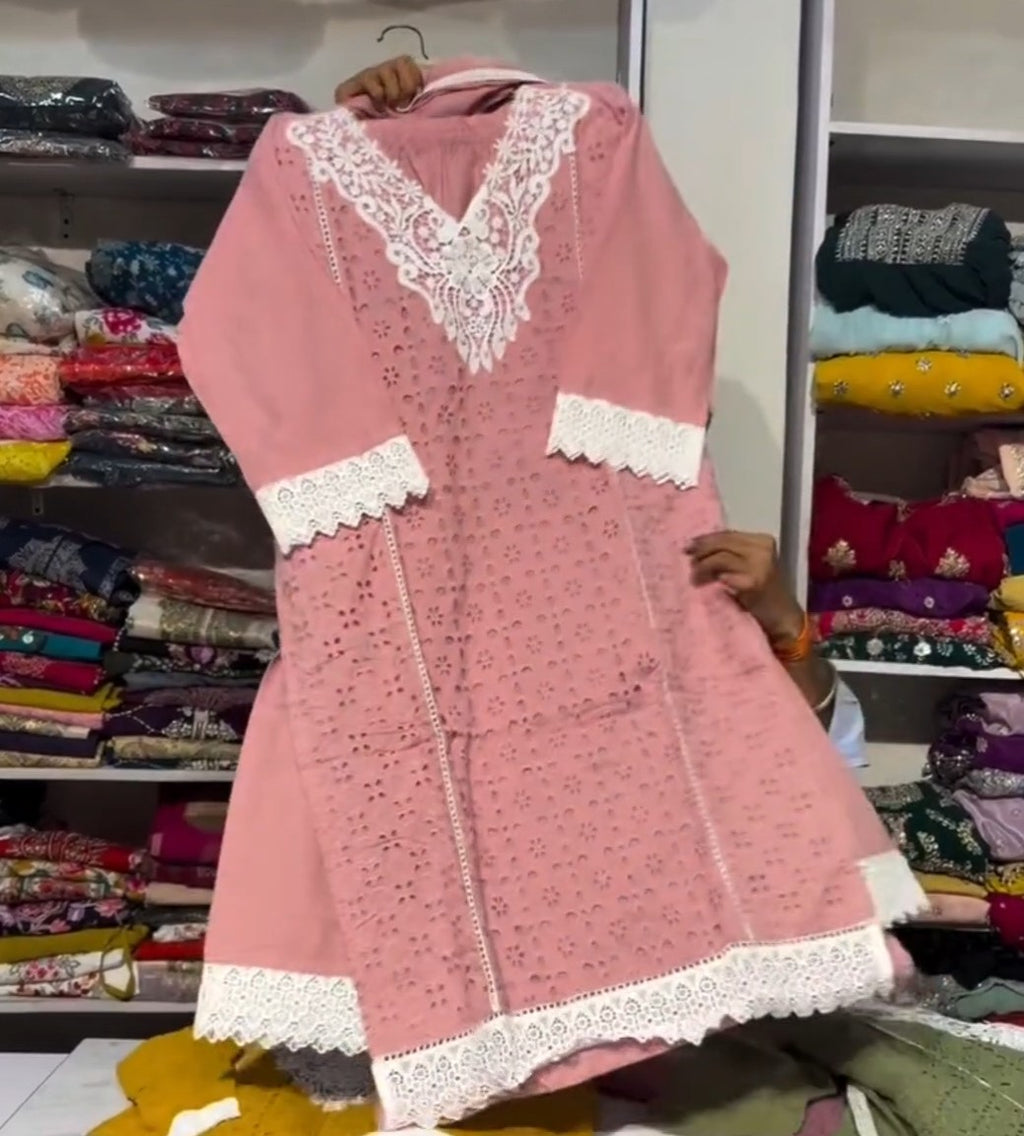 Embroidered 3PCS Cotton Suit