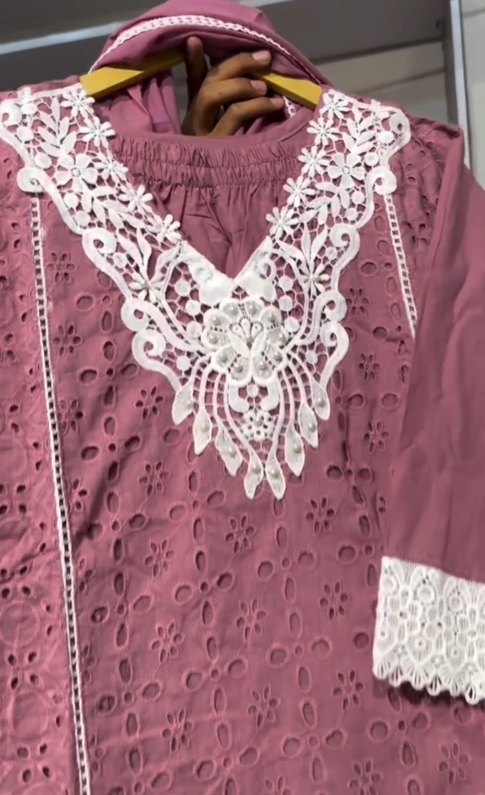 Embroidered 3PCS Cotton Suit