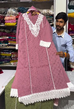Embroidered 3PCS Cotton Suit