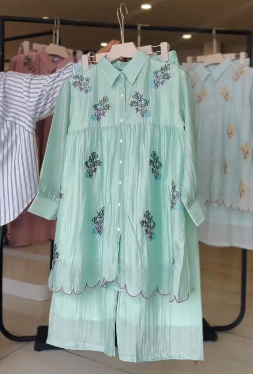 BUY 1 GET 1 FREE Summer Embroidered 2PC Co-Ord Set 🌸