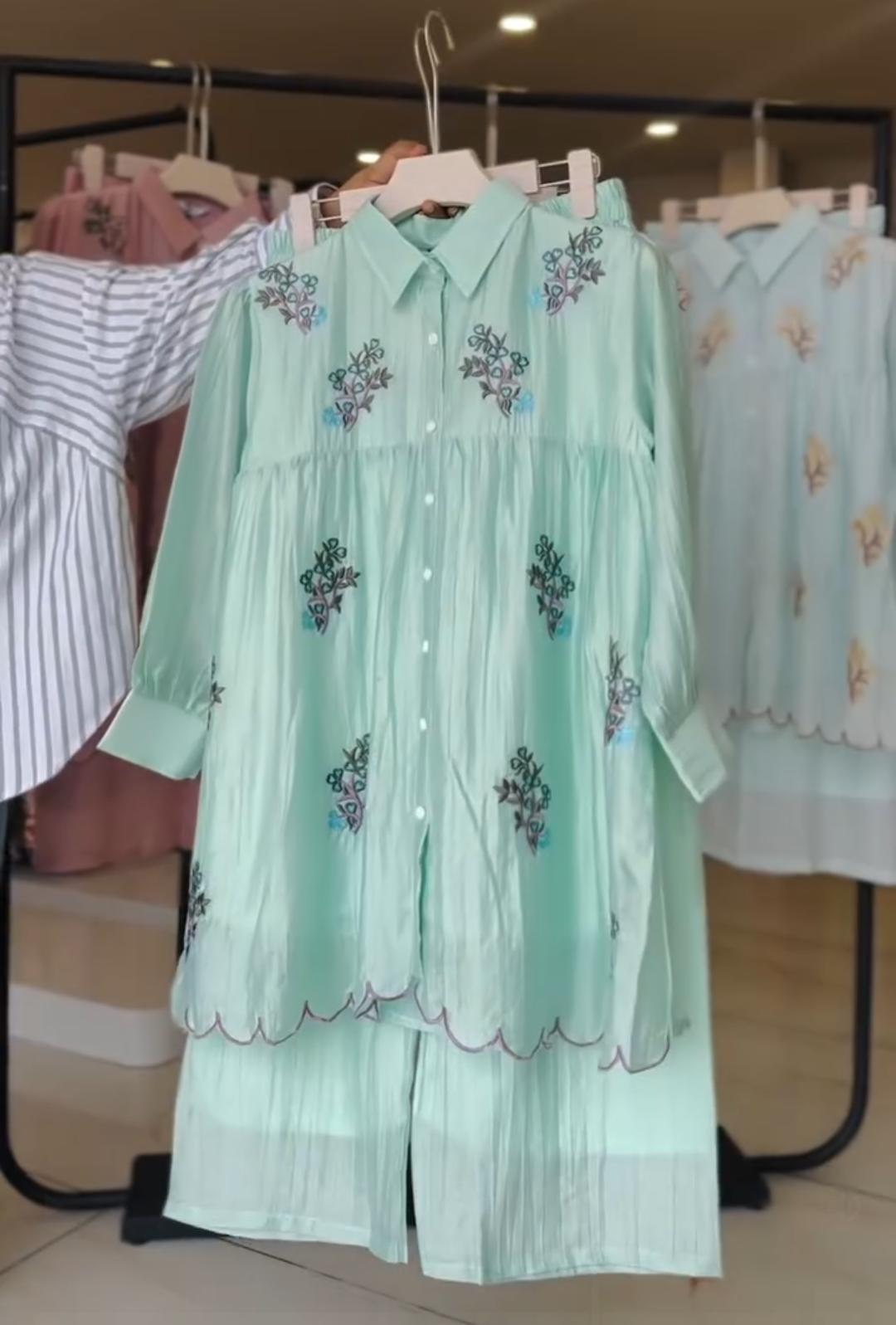 BUY 1 GET 1 FREE Summer Embroidered 2PC Co-Ord Set 🌸