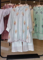 BUY 1 GET 1 FREE Summer Embroidered 2PC Co-Ord Set 🌸
