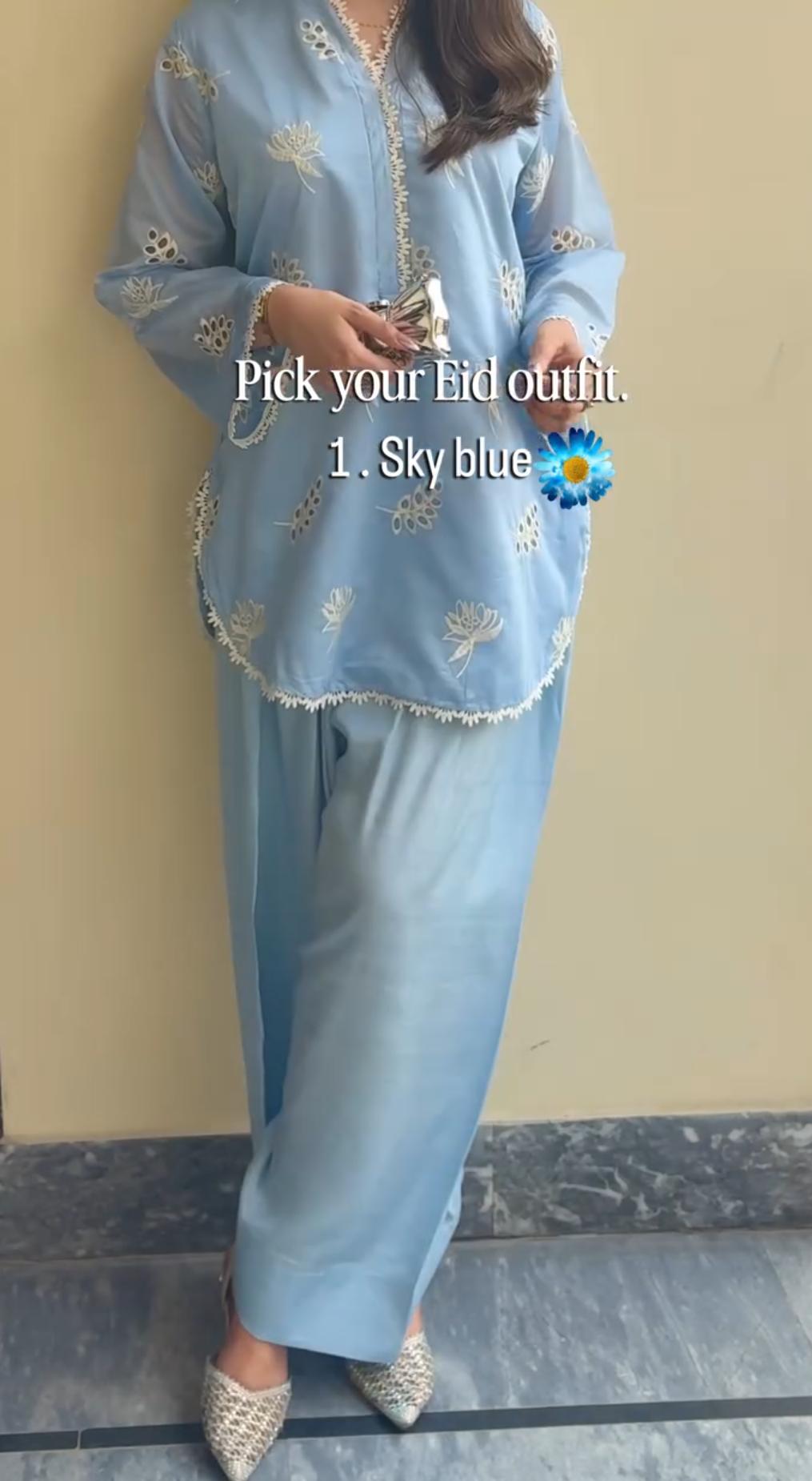 Pack of 2 Embroidered 2-Piece Suits for Women