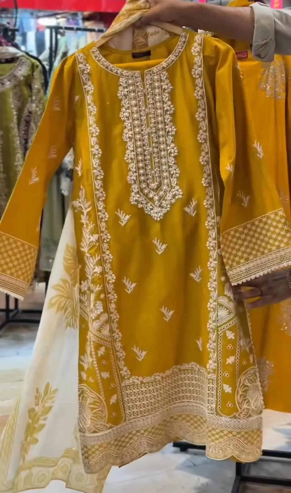 Cotton Lawn Embroidered 3 Piece Suit