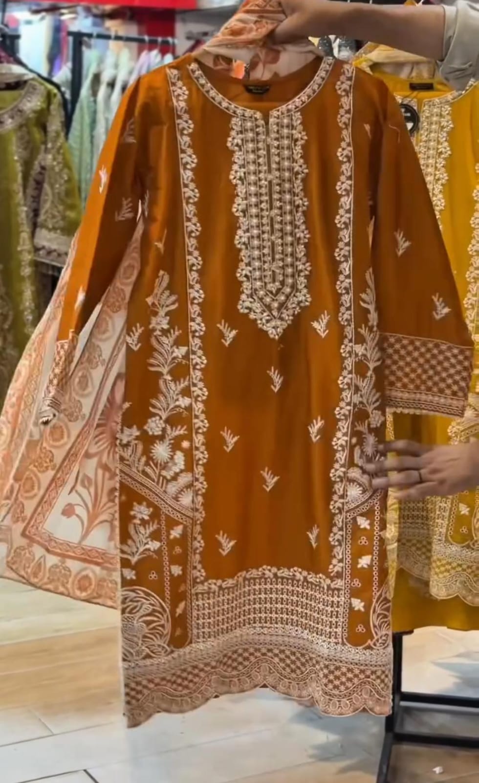 Cotton Lawn Embroidered 3 Piece Suit