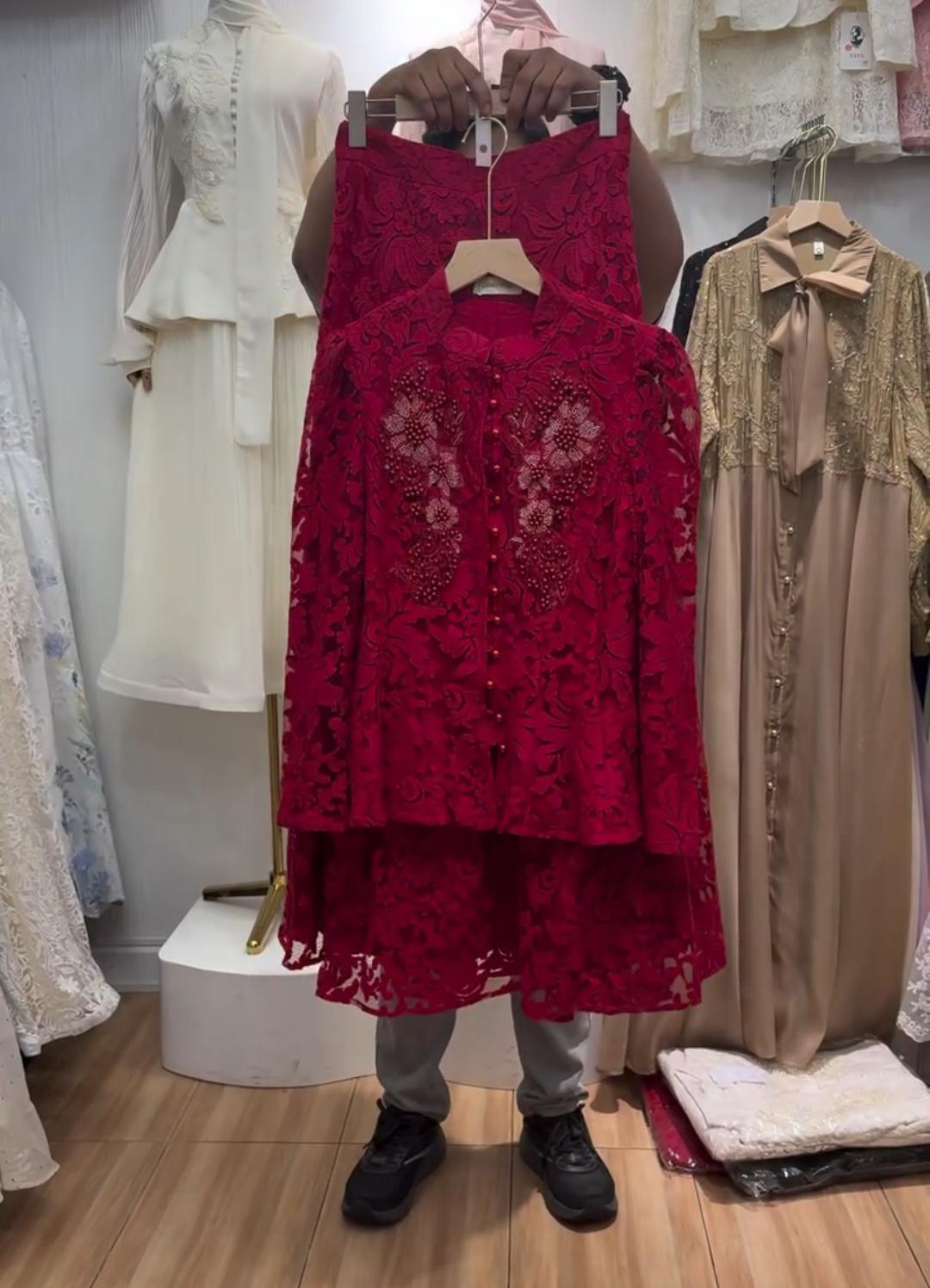 Elegant Lace Skirt & Shirt Set