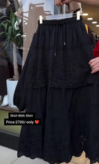 Beautiful Cotton Embroidery Shirt &amp; Skirt Set For Women