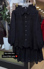 Beautiful Cotton Embroidery Shirt &amp; Skirt Set For Women