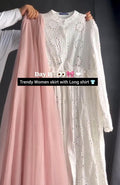 Trendy Summer Long Chikankari Shirt with Skirt