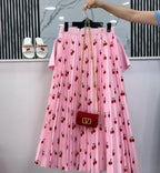 Cherry Print T-Shirt &amp; Skirt Set For Women BUY 1 GET 1 FREE