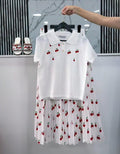 Cherry Print T-Shirt &amp; Skirt Set For Women BUY 1 GET 1 FREE