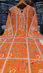 Summer 3 Piece Embroidered Suit  Trendy Collection