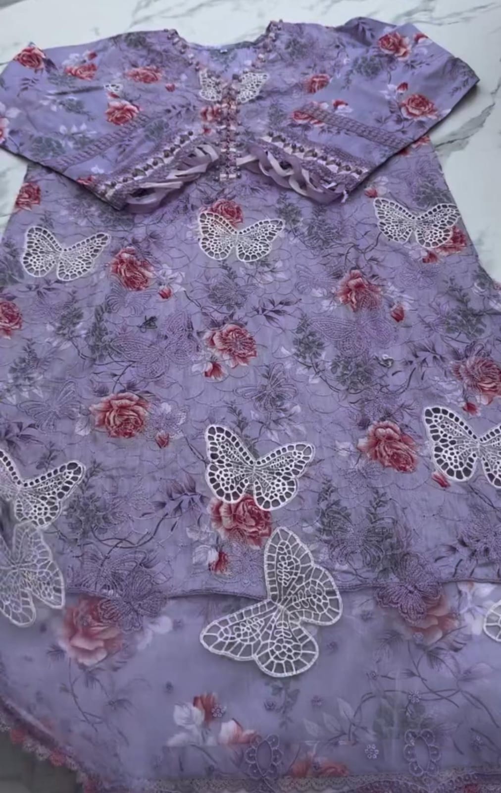 Summer 3 Piece Printed Suit – Butterfly Collection