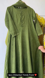 Women's Chikankari 3-Piece Frock Collection