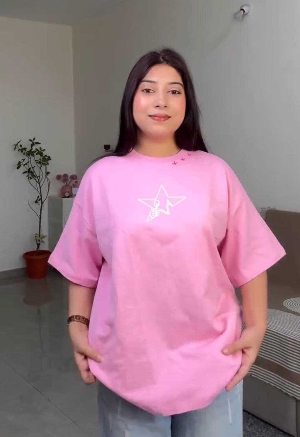 Pack of 4 Women Oversized T-Shirts