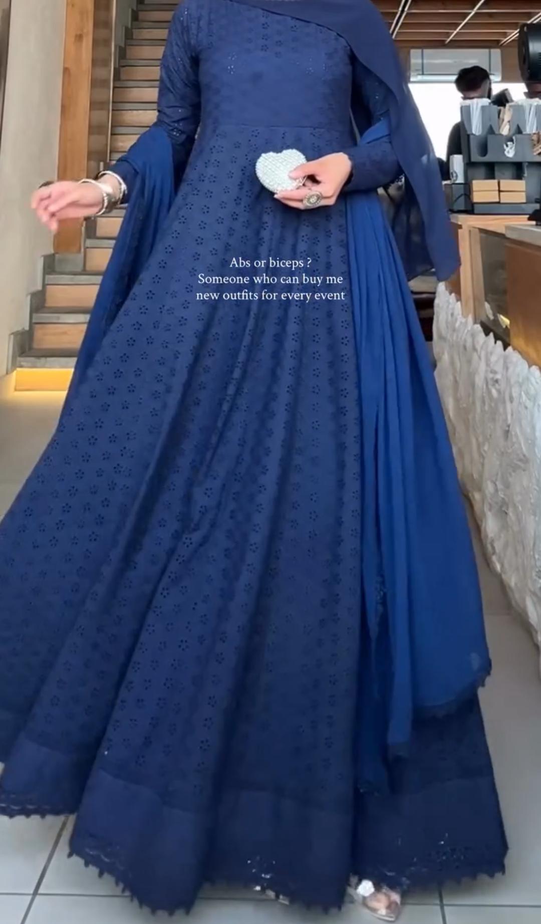 Chikankari 3-Piece Frock Suit for Women