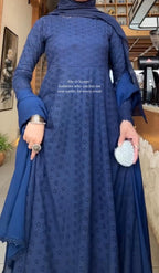 Chikankari 3-Piece Frock Suit for Women