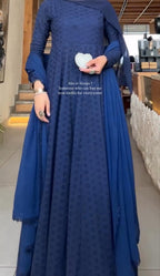 Chikankari 3-Piece Frock Suit for Women