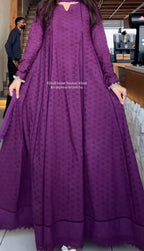 Chikankari 3-Piece Frock Suit for Women