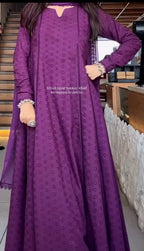 Chikankari 3-Piece Frock Suit for Women