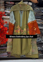 Women Embroidery 3 Piece Suit