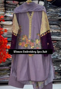 Women Embroidery 3 Piece Suit