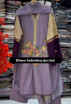 Women Embroidery 3 Piece Suit