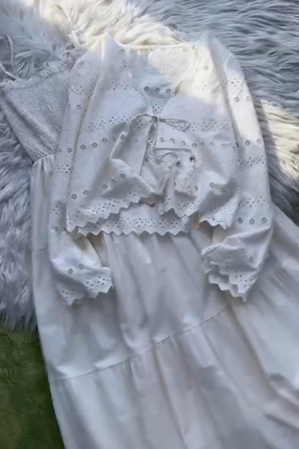 Women Cotton Lawn Frock With Lace Coat&nbsp;