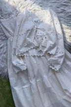 Women Cotton Lawn Frock With Lace Coat&nbsp;