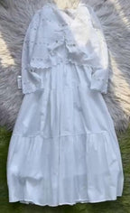 Women Cotton Lawn Frock With Lace Coat&nbsp;