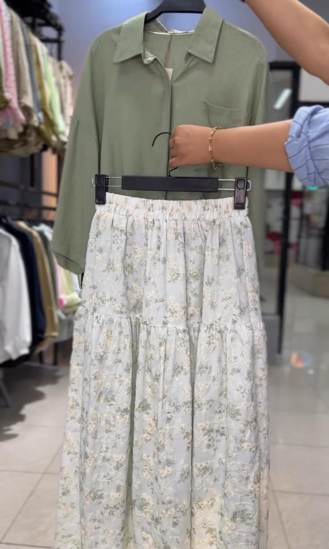 Women's Skirt With Shirt Summe Set