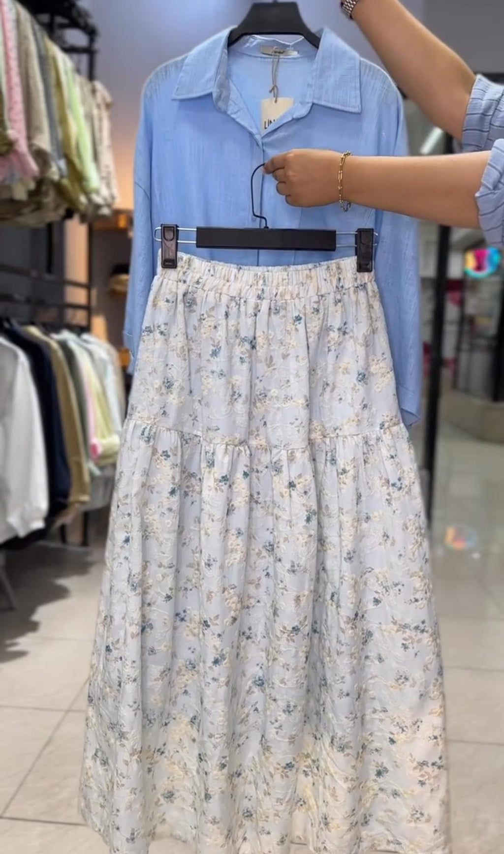 Women's Skirt With Shirt Summe Set