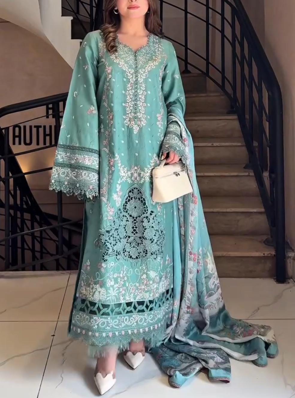 Embroidered 3 Piece Suit for Women