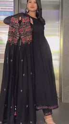 Women's Luxury 4-Piece Long Coat Frock Set