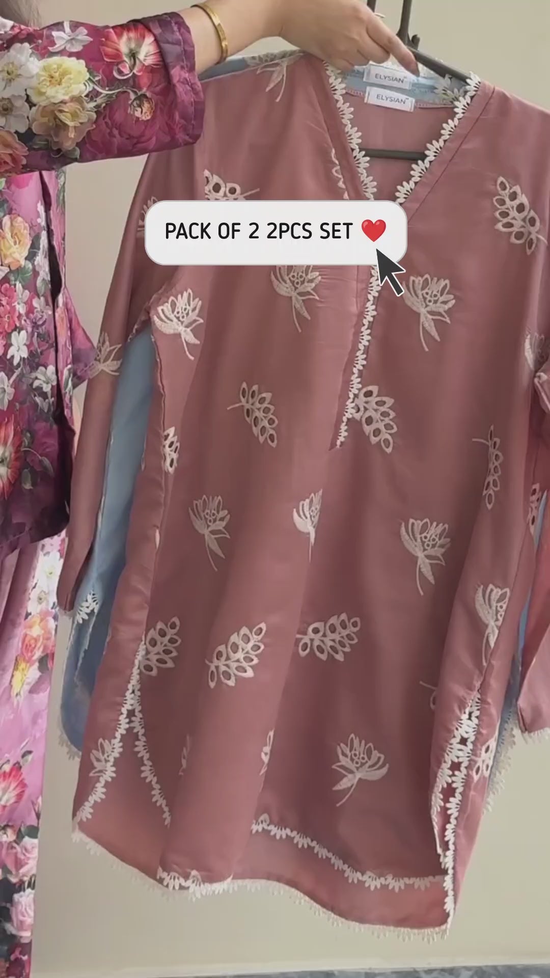 PACK OF 2 TRENDY EMBROIDERY SUIT FOR WOMEN